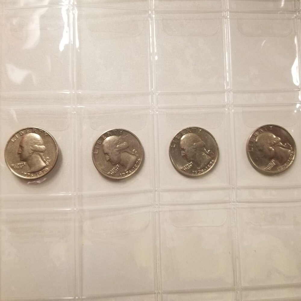 The 1776-1976 Bicentennial Quarter (Seven) (Four 1776-1976 no-mint)